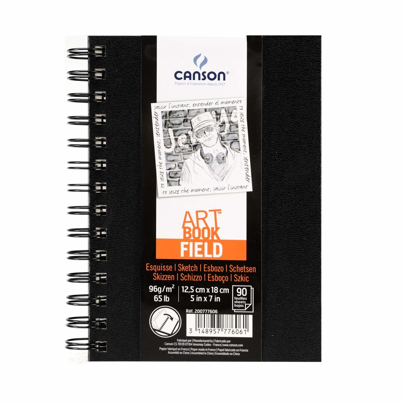 Book Field Spiralli Sert Kapak Eskiz Defteri 12,5x18cm 96gr 90 Yaprak
