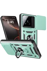 Newface Xiaomi Mi 15t Pars Lens Yüzüklü Silikon - Yeşil