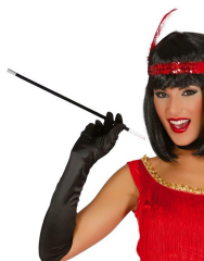 1920'ler 1990'lar Gatsby Kadın Aksesuar Seti – Kırmızı Charleston Saç Bandı Ve Sigaralık