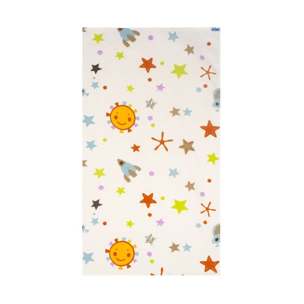 Sevi Bebe Organik Müslin Çok Amaçlı 2 li örtü 70x55 Uzay Desen