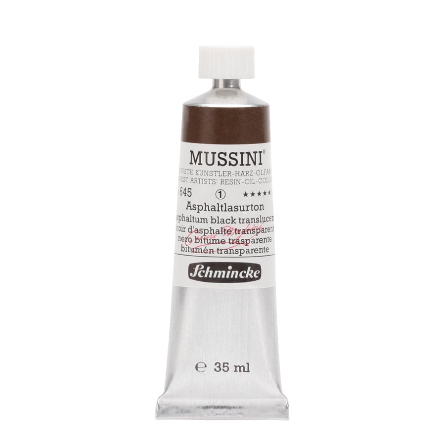 Mussini Yağlı Boya 35ml. Seri 1 N:645 Asphaltum Black