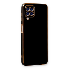 Samsung Galaxy A22 Kılıf Volet Silikon - Siyah