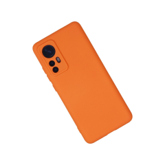 Xiaomi Mi 12 Kılıf Nano İçi Kadife Silikon - Turuncu