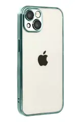 Newface Apple İphone 15 Razer Lensli Silikon - Yeşil