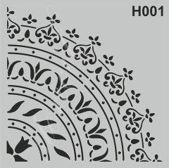 Stencil 25x25cm N:H001