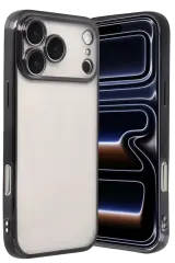 Newface Apple İphone 17 Pro Max Razer Lensli Silikon - Siyah