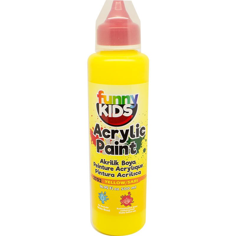 Funny Kids Akrilik Boya 500cc Sarı N:2702