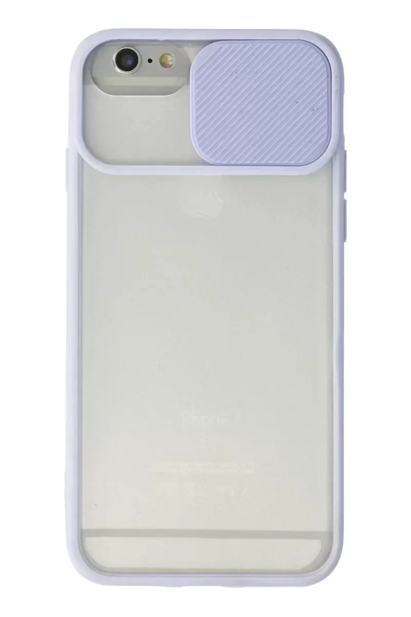 Newface İphone 6 Kılıf Palm Buzlu Kamera Sürgülü Silikon - Lila