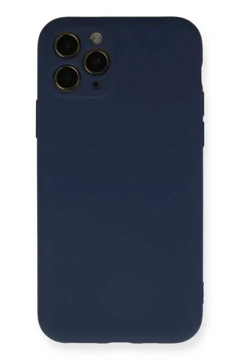 Newface İphone 11 Pro Kılıf Nano İçi Kadife Silikon - Lacivert