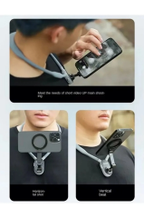 360 Derece Ayarlanabilir Boyun Askılı Manyetik Telefon Tutucu