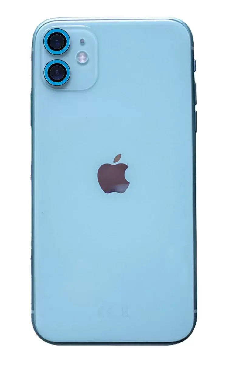 Newface İphone 11 Neon Fosforlu Kamera Lens - Mavi