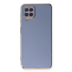 Samsung Galaxy A22 Kılıf Volet Silikon - Mavi