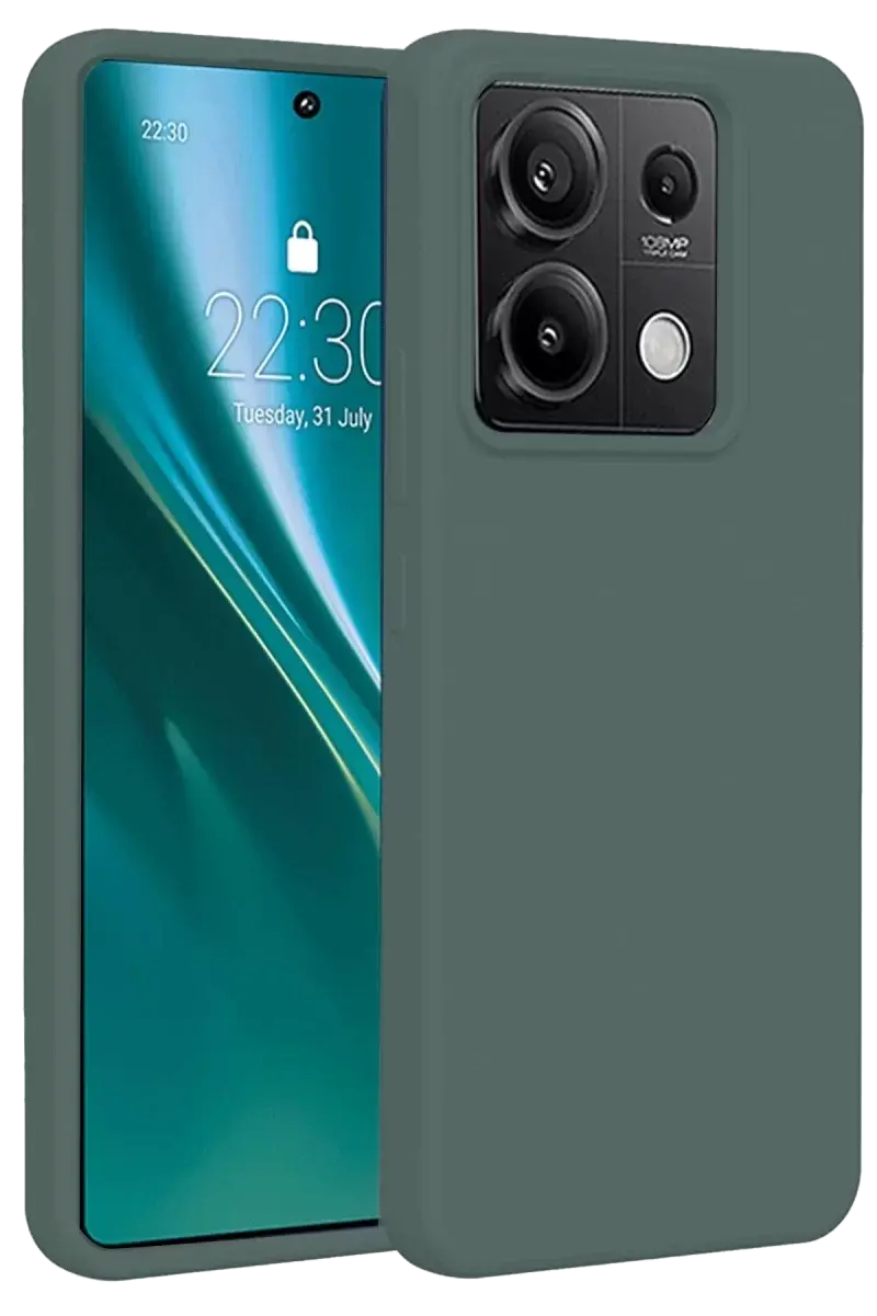 Newface Xiaomi Redmi Note 13 Pro 4g Kılıf First Silikon - Koyu Yeşil
