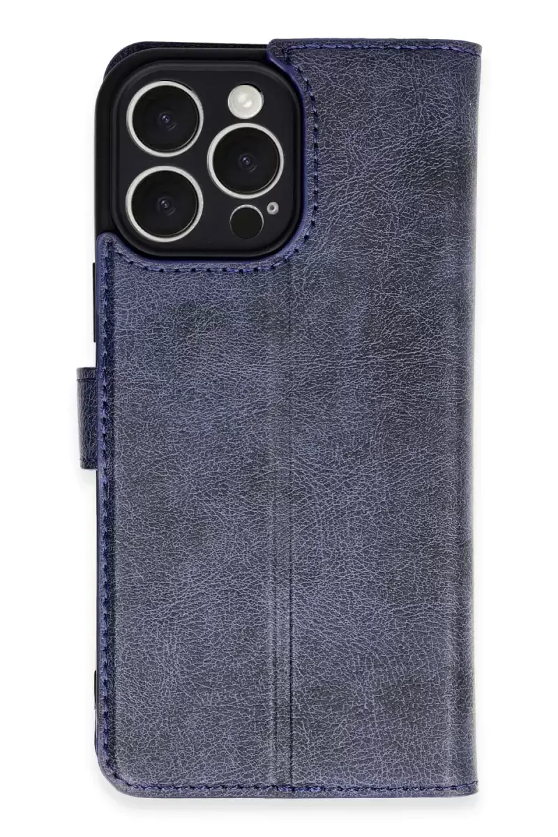 Newface Apple İphone 16 Pro Max Kılıf Trend S Plus Kapaklı Kılıf - Lacivert