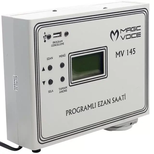 Magicvoice Mv-145 3 Hocalı Programlı Duvar Tipi Ezan Saati