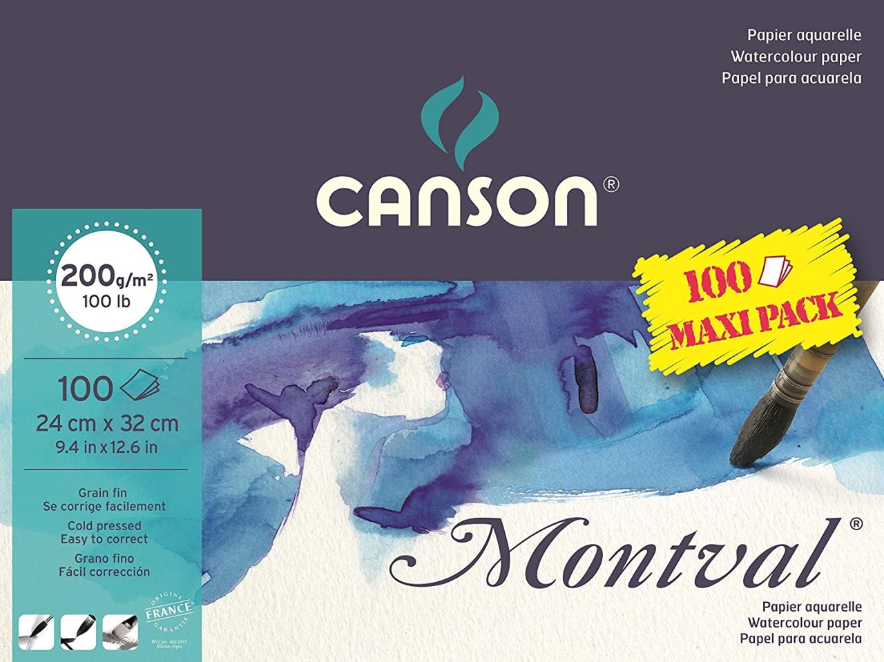 Montval Suluboya Blok - 24x32cm - 100yp - 200gr