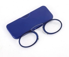 Burun Üstü Mini Sapsız 1.5x Gözlük Büyüteç - Mavi