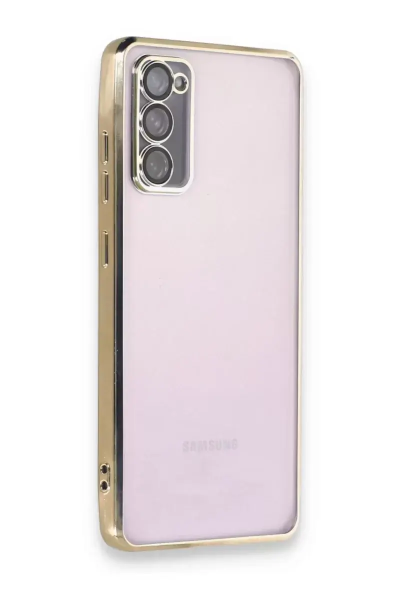 Newface Samsung Galaxy S20 Fe Kılıf Razer Lensli Silikon - Gold