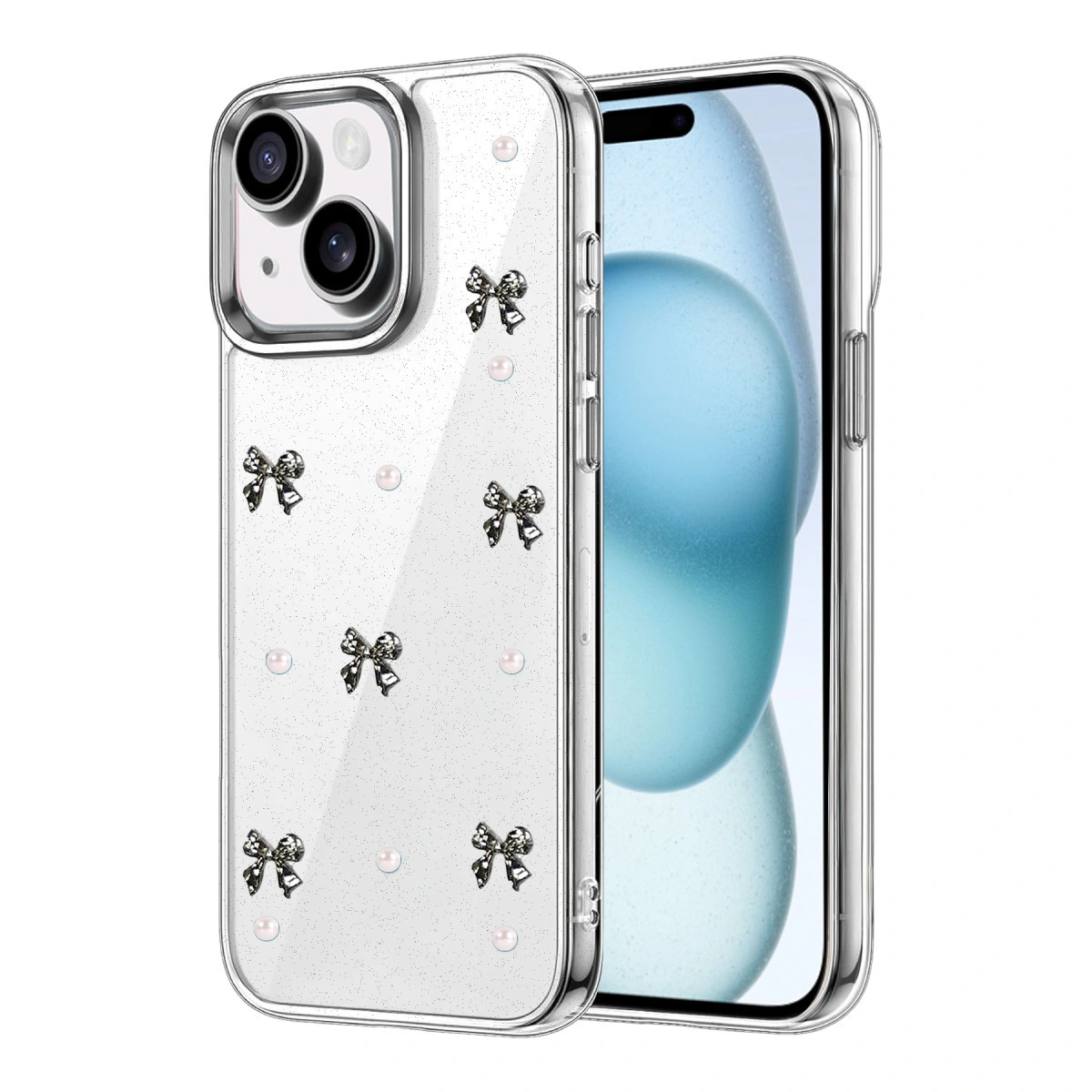 İphone 15 Plus Fiyonk Desenli Kapak - Desen 8