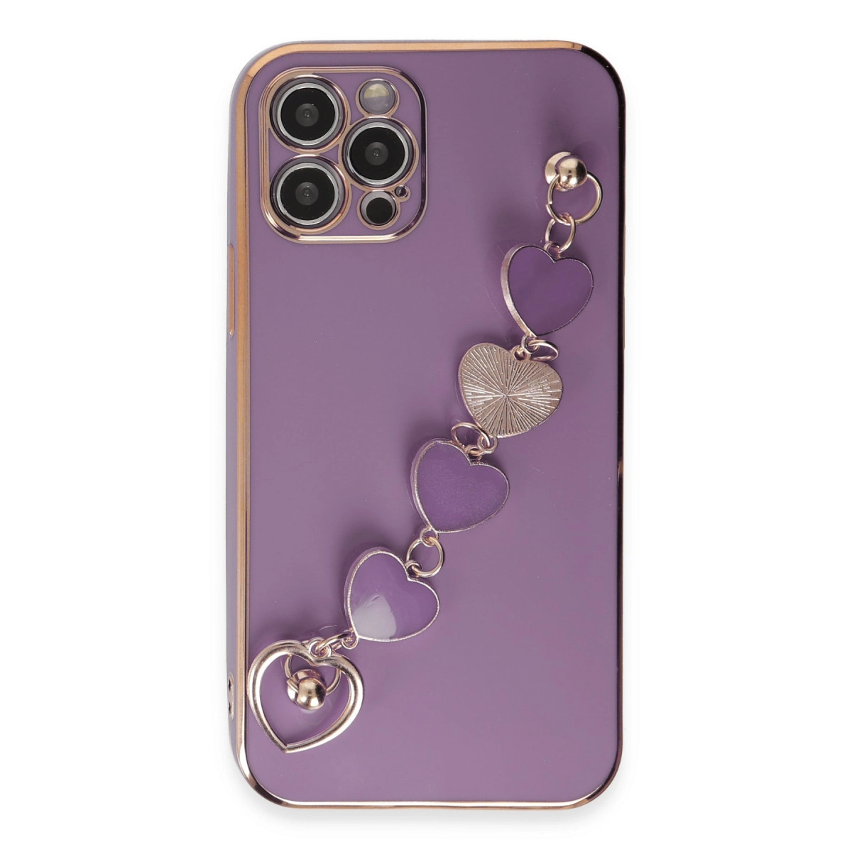 İphone 12 Pro Max Kılıf Esila Silikon - Mor