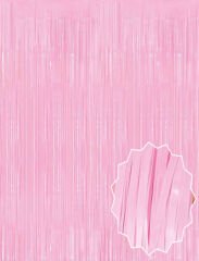 Soft Pembe Püsküllü Kapı Perdesi