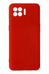 Newface Oppo Reno 4 Lite Kılıf Nano İçi Kadife Silikon - Kırmızı