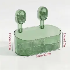 Sunup Sn-29266 Vantuzlu Şeffaf Banyo Mutfak Rafı Organizer