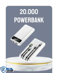 Hızlı Şarj Destekli 20.000mah Powerbank Usb Type-c Lightning Lcd