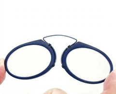 Burun Üstü Mini Sapsız 4.5x Gözlük Büyüteç - Mavi
