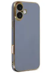 Newface İphone 16 Kılıf Volet Silikon - Mavi