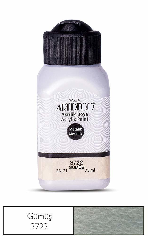 Metalik Akrilik Boya - 75ml - Gümüş - N:3722