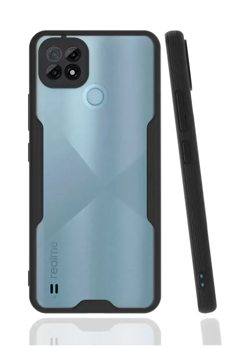 Newface Realme C21 Kılıf Platin Silikon - Siyah