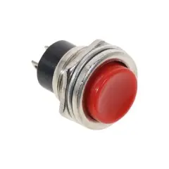 Ic-180 Yuvarlak 16mm Kırmızı Metal Buton Ds-212