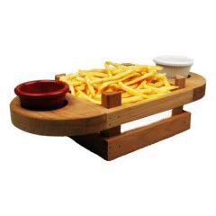 Sosluklu Ahşap Patates Sunum Kasası