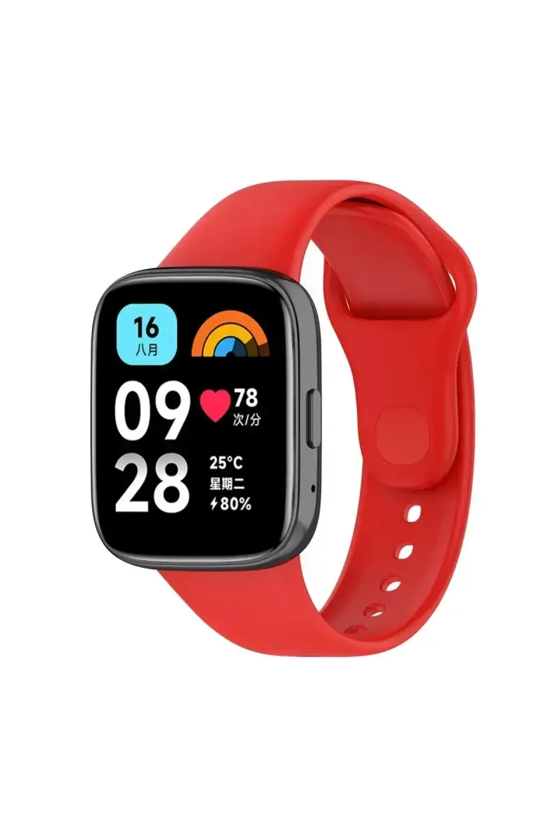 Newface Xiaomi Redmi Watch 3 Active Klasik Kordon - Kırmızı