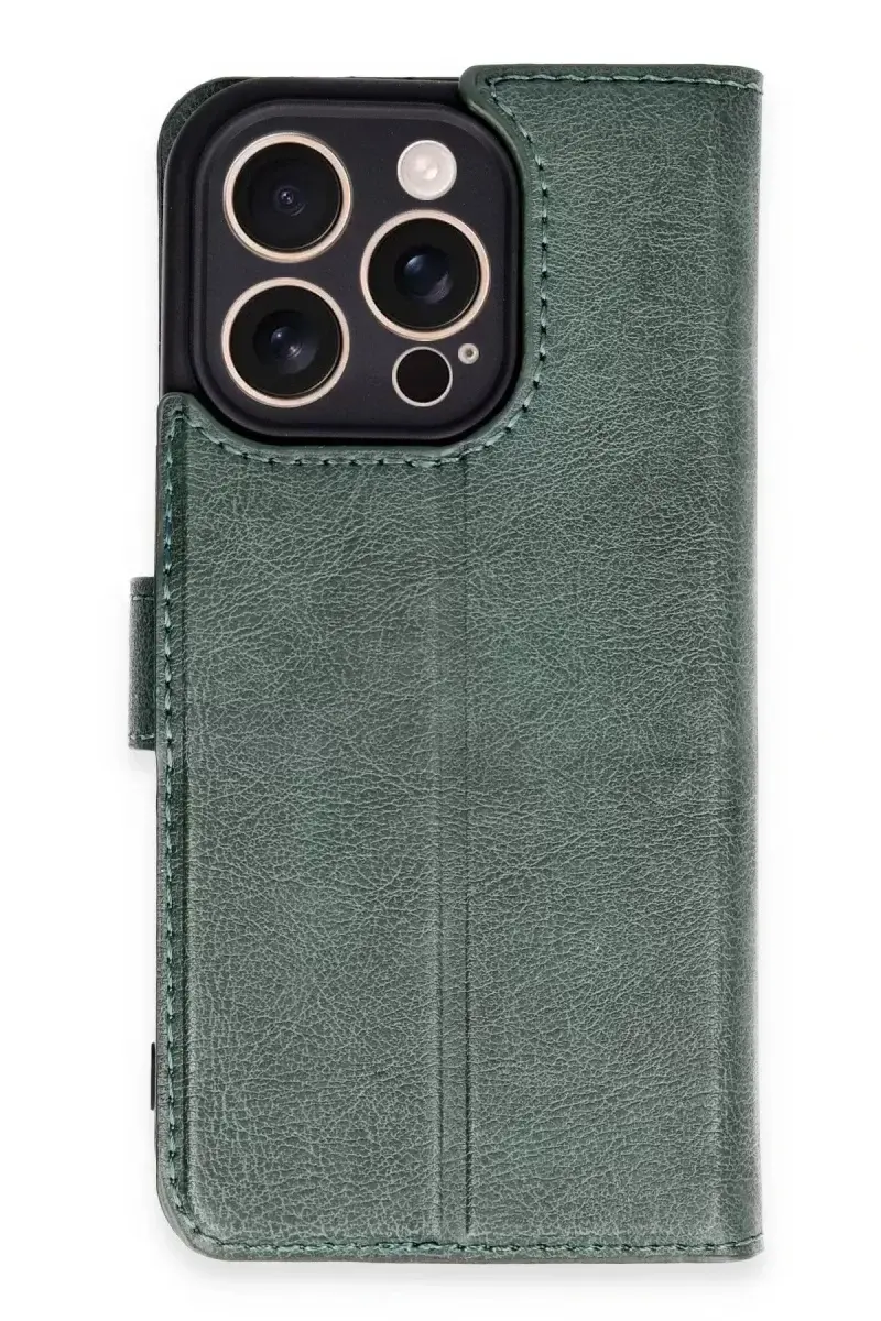 Newface İphone 16 Pro Kılıf Trend S Plus Kapaklı Kılıf - Yeşil