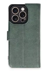 Newface İphone 16 Pro Kılıf Trend S Plus Kapaklı Kılıf - Yeşil