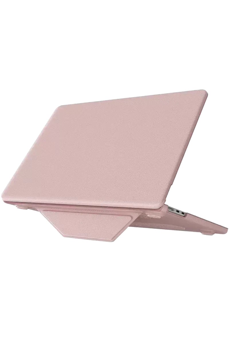 Newface Macbook Pro 14 2021 Macbook Deri Kapak - Pembe