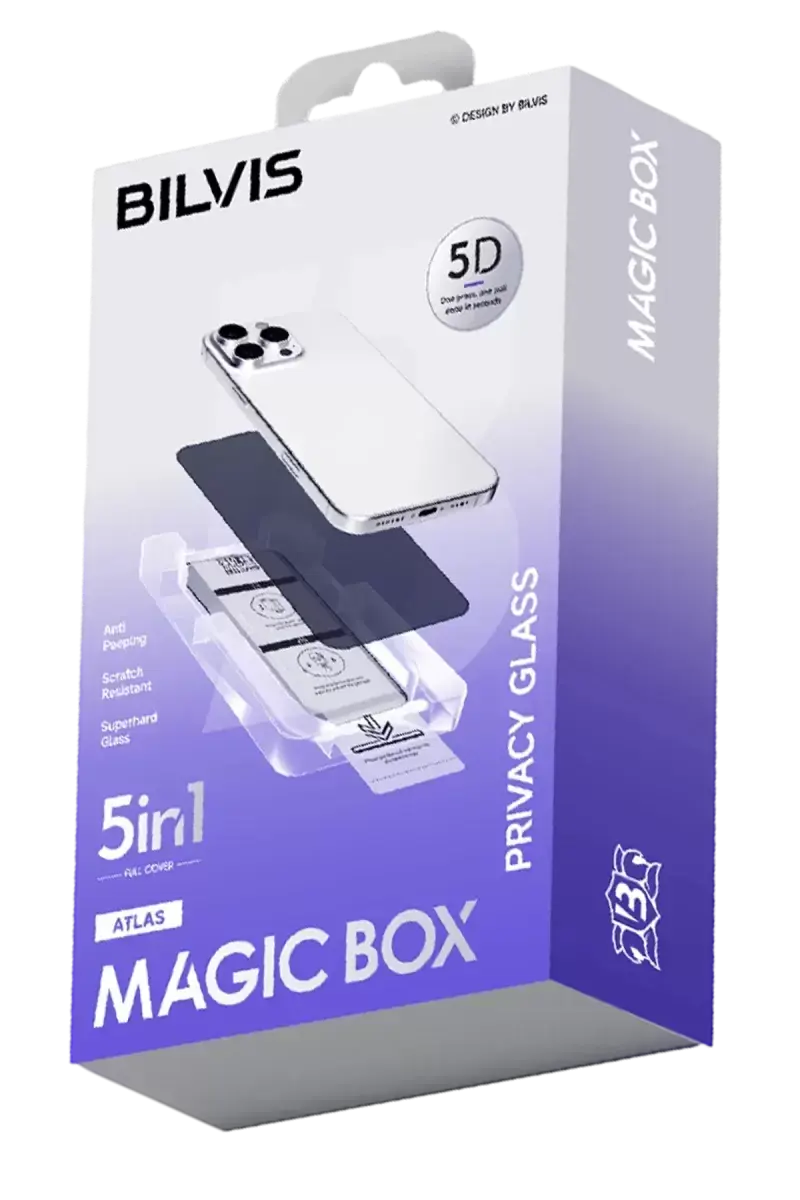 Newface Apple İphone 16 Pro Max Bilvis 5in1 5d Magic Hayalet Cam Ekran Koruyucu - Siyah