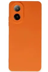 Newface Oppo A38 Kılıf Nano İçi Kadife Silikon - Turuncu