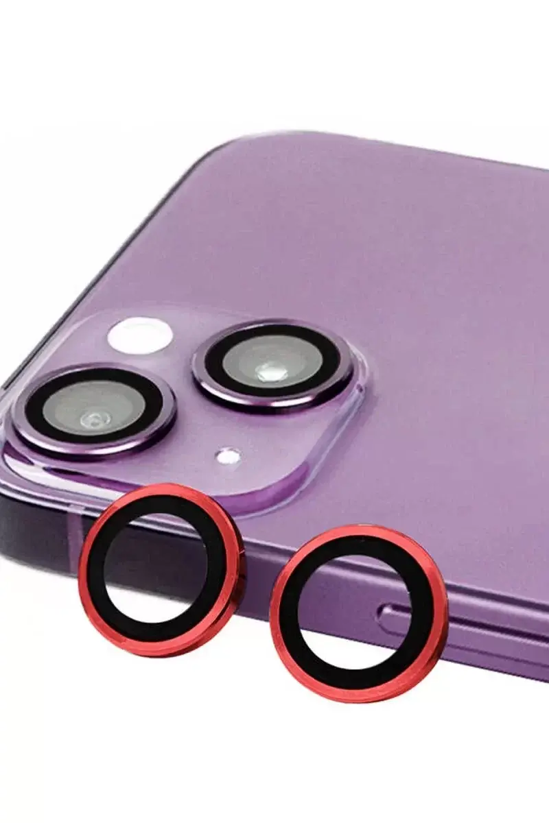 Newface İphone 13 Mini Raze Metal Kamera Lens - Kırmızı