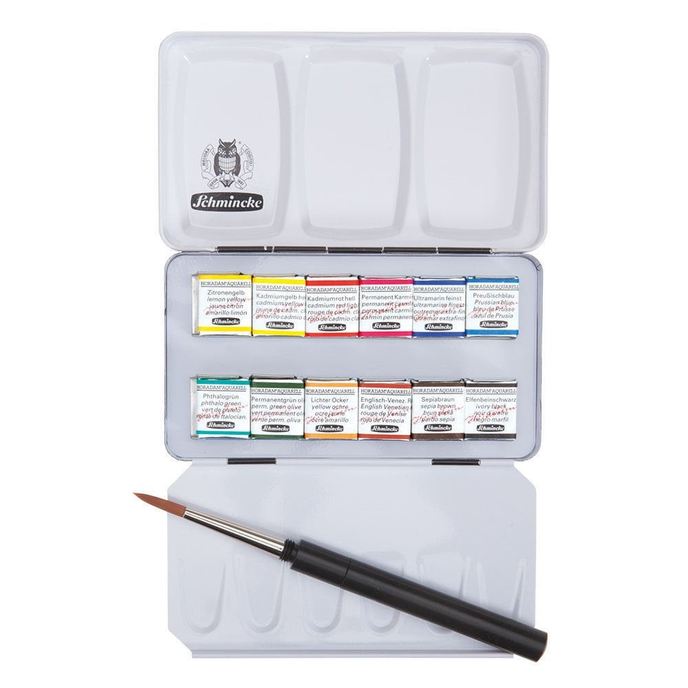 Horadam Suluboya Seti 12 x 1/2 Tablet + Fırça