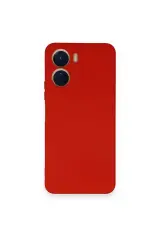 Newface Vivo Y16 Kılıf Nano İçi Kadife Silikon - Kırmızı
