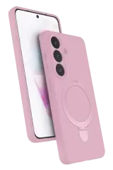 Newface Samsung Galaxy S26 Regal Magsafe Standlı Kapak - Açık Pembe