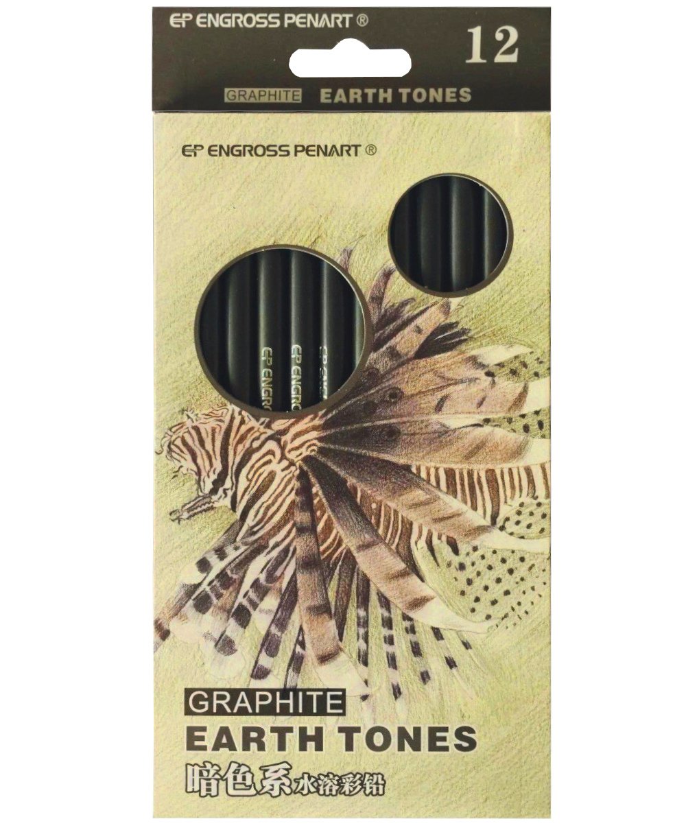 Engross Pen12 Renk Kuruboya Kalem Seti Earth Tones