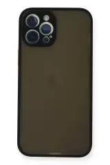 Newface İphone 12 Pro Max Kılıf Montreal Silikon Kapak - Siyah