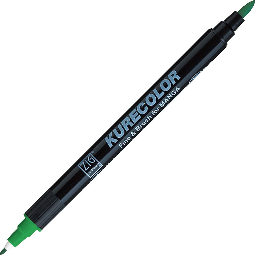 Kurecolor Fine&Brush For Manga Çift Taraflı Kalem N:553 Emerald Green