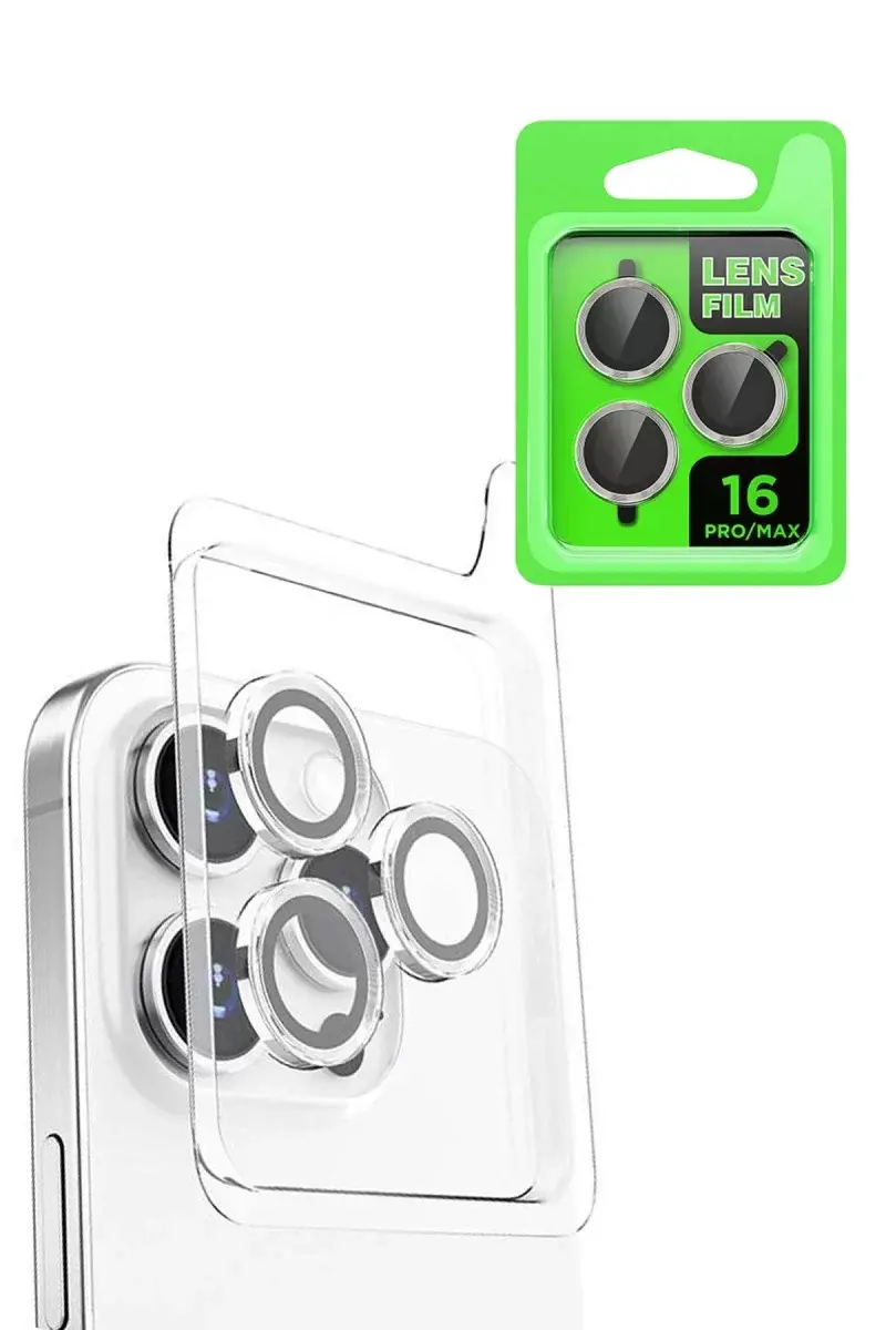 Newface İphone 16 Pro Max Raze Metal Kamera Lens - Beyaz