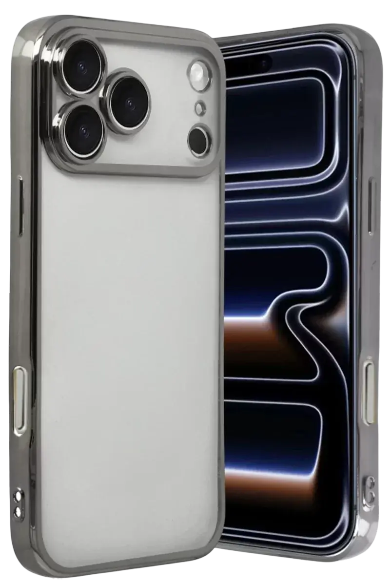 Newface Apple İphone 17 Pro Max Razer Lensli Silikon - Titan Gri