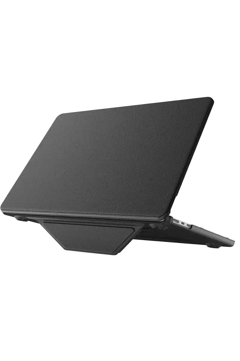Newface Macbook Air 15 2024 Macbook Deri Kapak - Siyah
